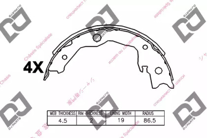 Комлект тормозных накладок DJ PARTS BS1147